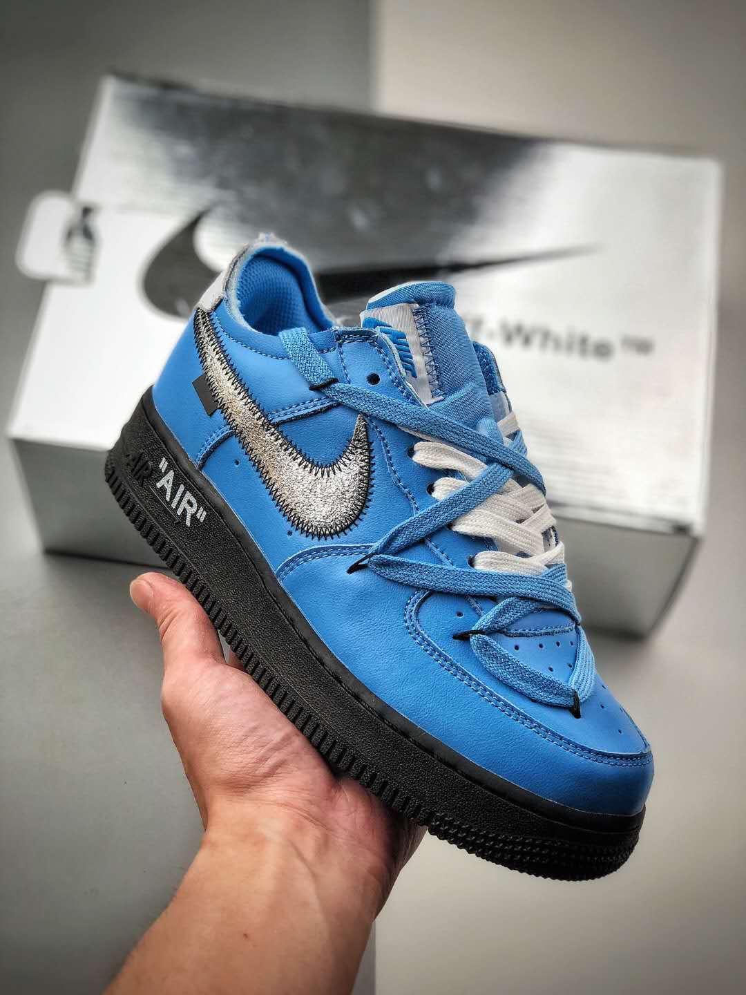 Nike Off-White Air Force 1 "MCA Sample" Blue Silver CK0866-401 | Limited Edition Sneakers