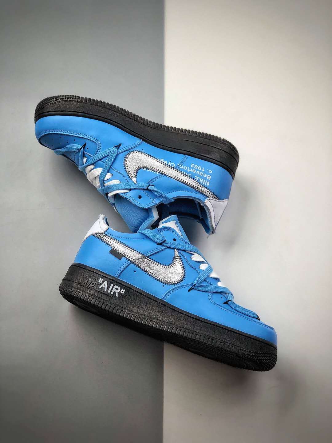 Nike Off-White Air Force 1 "MCA Sample" Blue Silver CK0866-401 | Limited Edition Sneakers