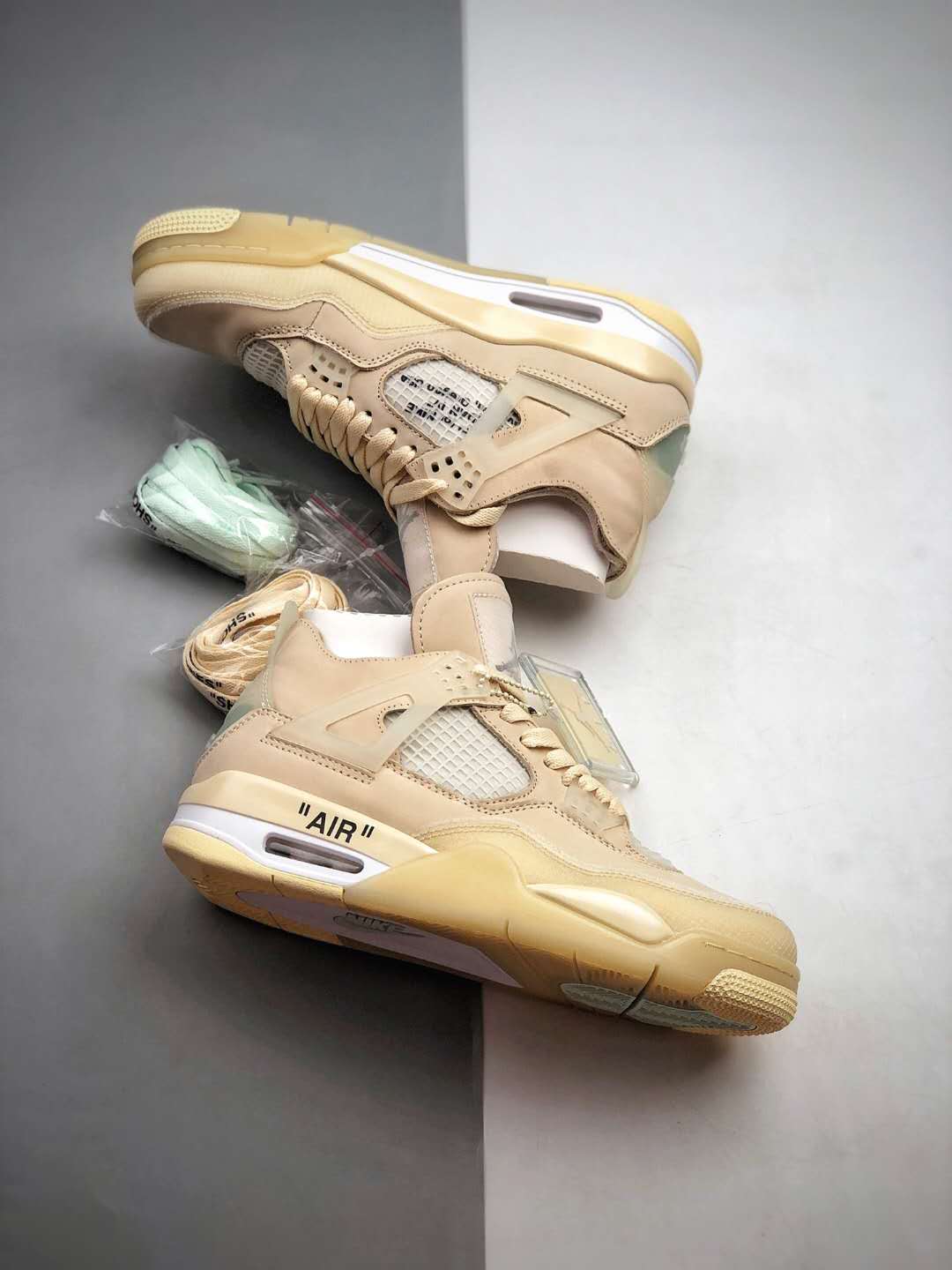 Off-White x Air Jordan 4 SP 'Sail' CV9388-100 – Limited Edition Collaboration | High-End Sneakers