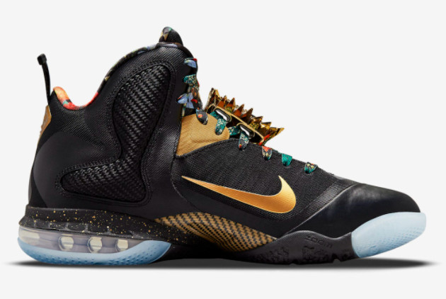 Nike LeBron 9 'Watch The Throne' Black/Metallic Gold DO9353-001 - Limited Edition of Iconic Basketball Shoes