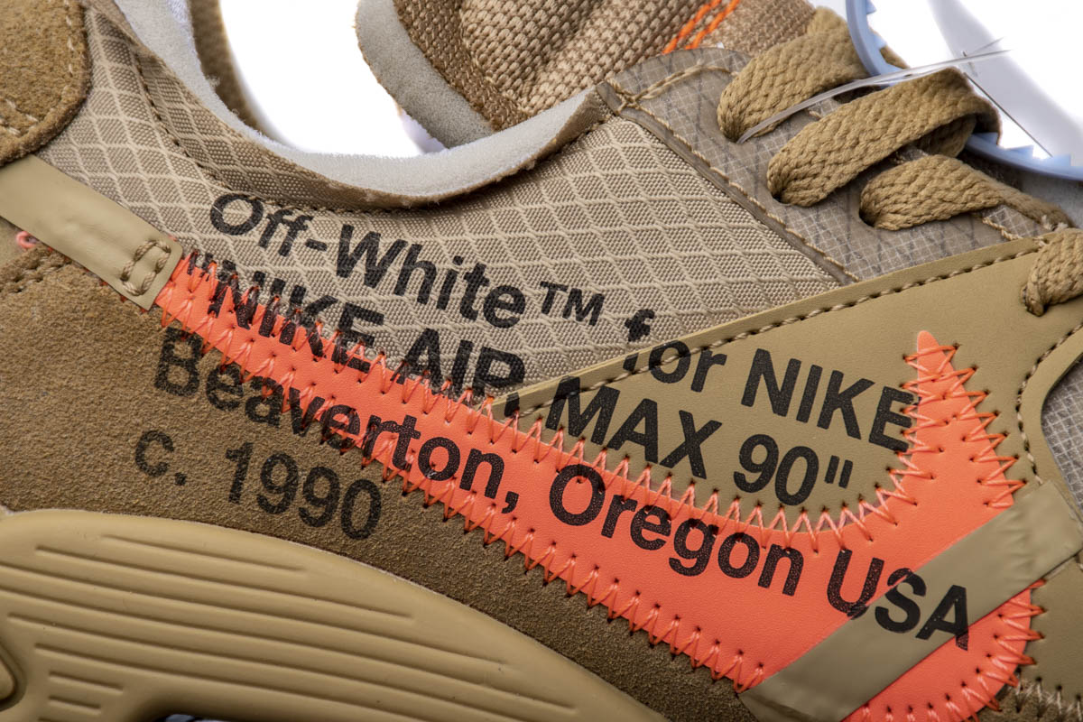 Nike OFF-WHITE X Nike Air Max 90 'Desert Ore' AA7293-200 | Limited Edition Collaboration | Shop Now