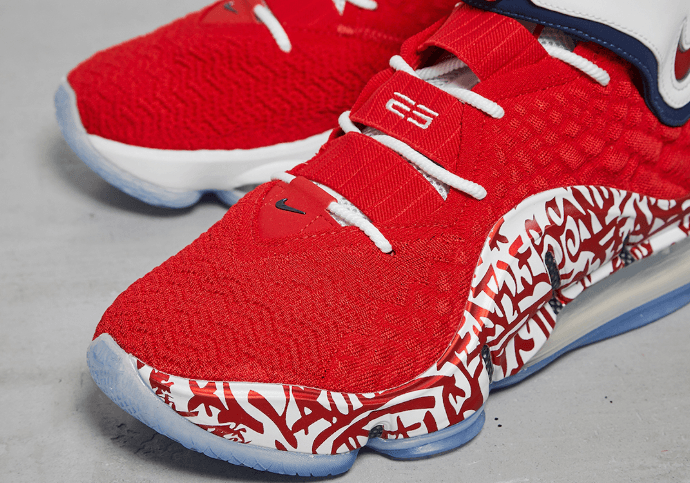 Nike LeBron 17 EP 'LeBron 4 Red Graffiti' CT6052-600 – Iconic Red Graffiti Design for Supreme Court Performance Nike LeBron 17 EP 'LeBron 4 Red Graffiti' CT6052-600 – Iconic Red Graffiti Design for Supreme Court Performance