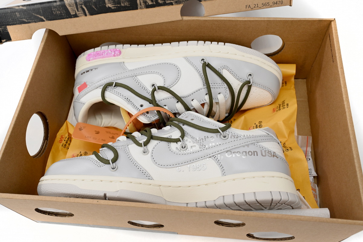 Nike Off-White X Dunk Low 'Lot 22 Of 50' DM1602-124 - Limited Edition Stylish Sneakers