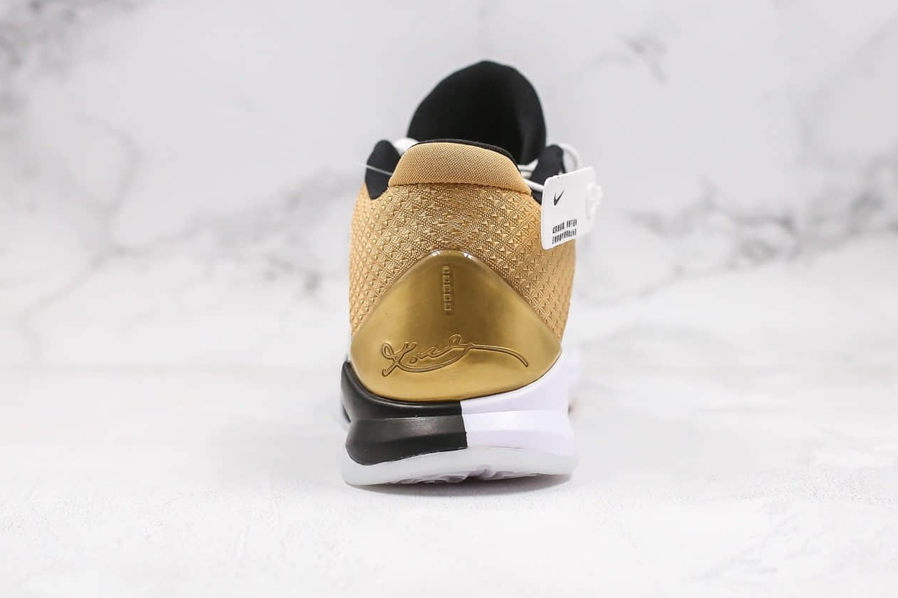 Nike Zoom Kobe V Proyro Black Month White Gold CT8044-100 - Premium Basketball Shoes Nike Zoom Kobe V Proyro Black Month White Gold CT8044-100 - Premium Basketball Shoes