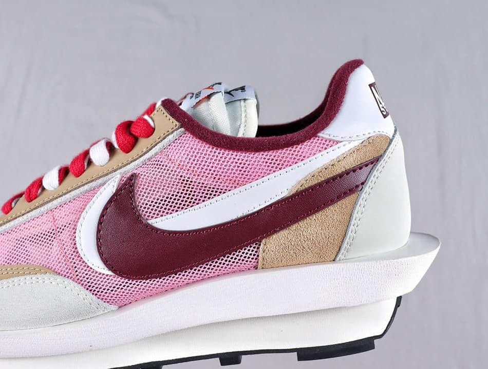 Sacai x Nike LVD Waffle Daybreak Swoosh Pink Gery White Red BV0073 500 - Top Choice for Stylish Sneakers!