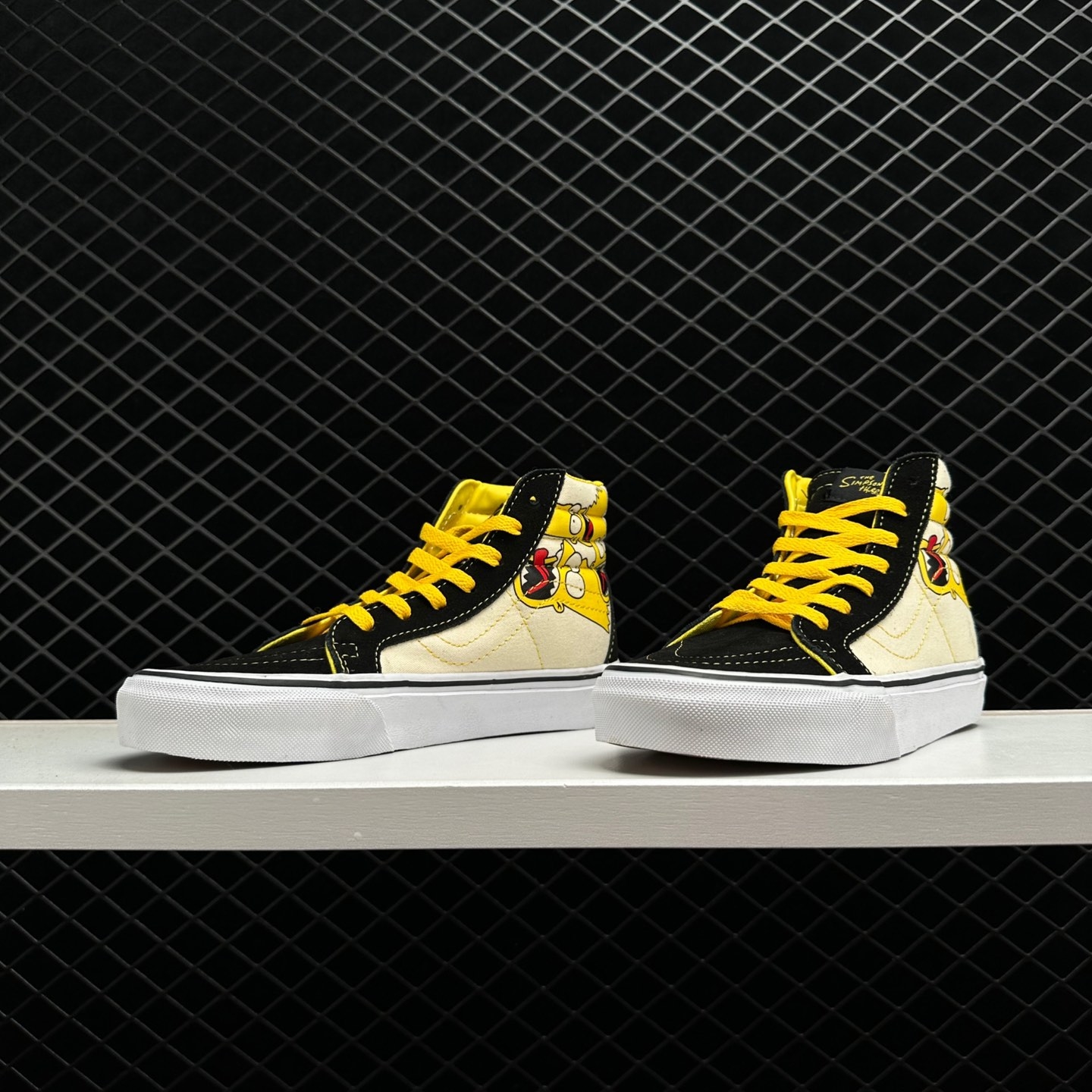 Vans X The Simpsons SK8-HI: Black White Yellow Sneakers Vans X The Simpsons SK8-HI: Black White Yellow Sneakers