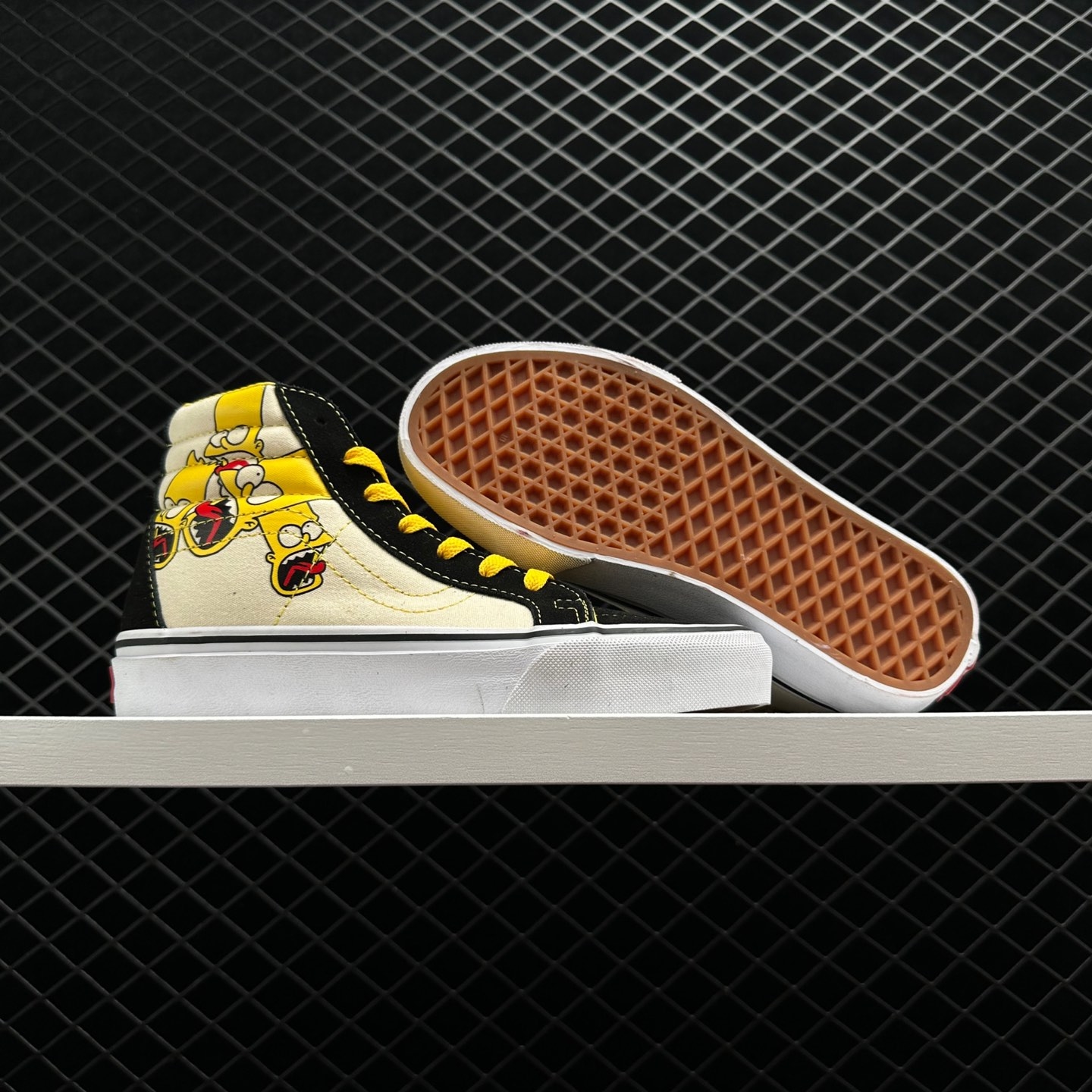 Vans X The Simpsons SK8-HI: Black White Yellow Sneakers Vans X The Simpsons SK8-HI: Black White Yellow Sneakers