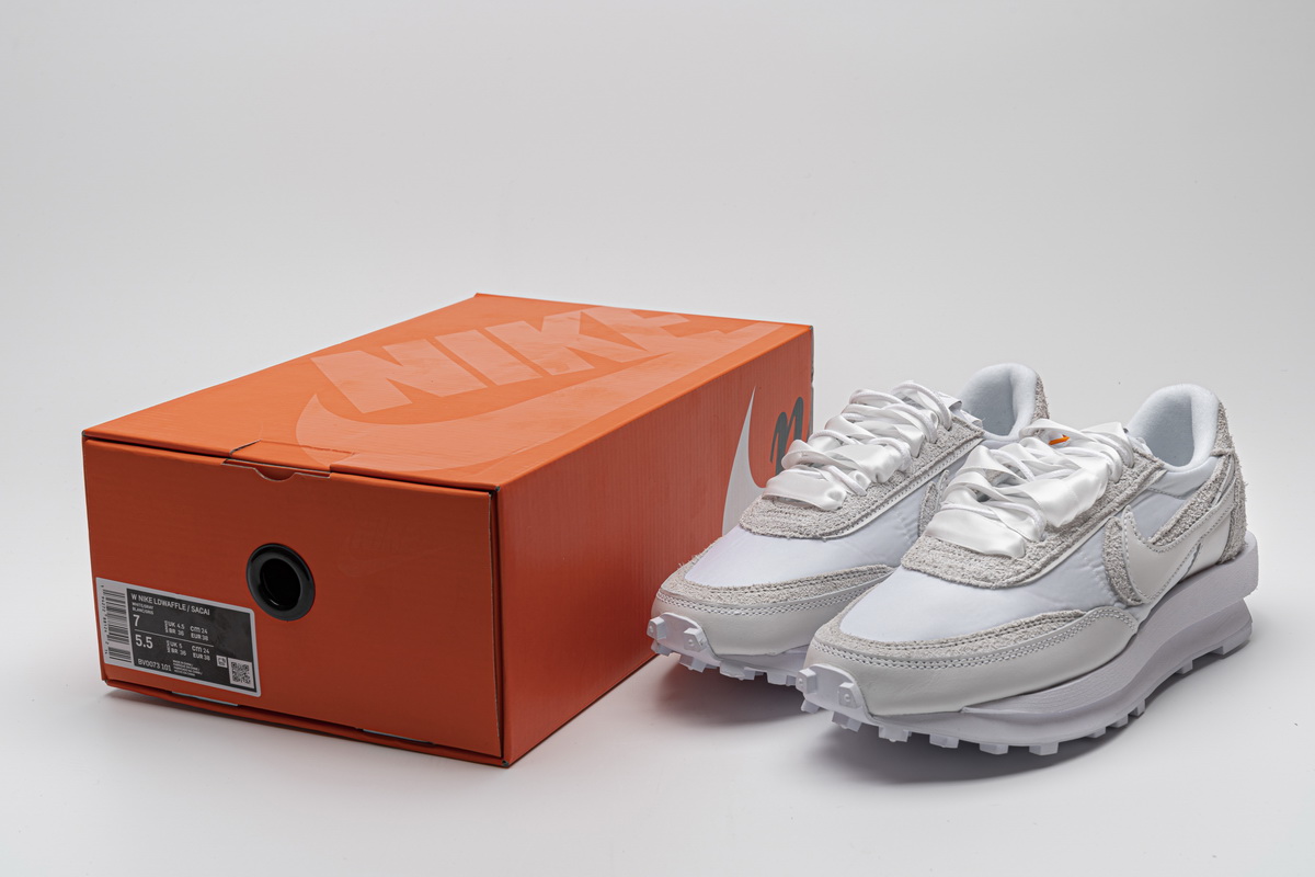 Nike Sacai X LDWaffle 'White Nylon' BV0073-101 - Shop the Latest Collaboration Now!