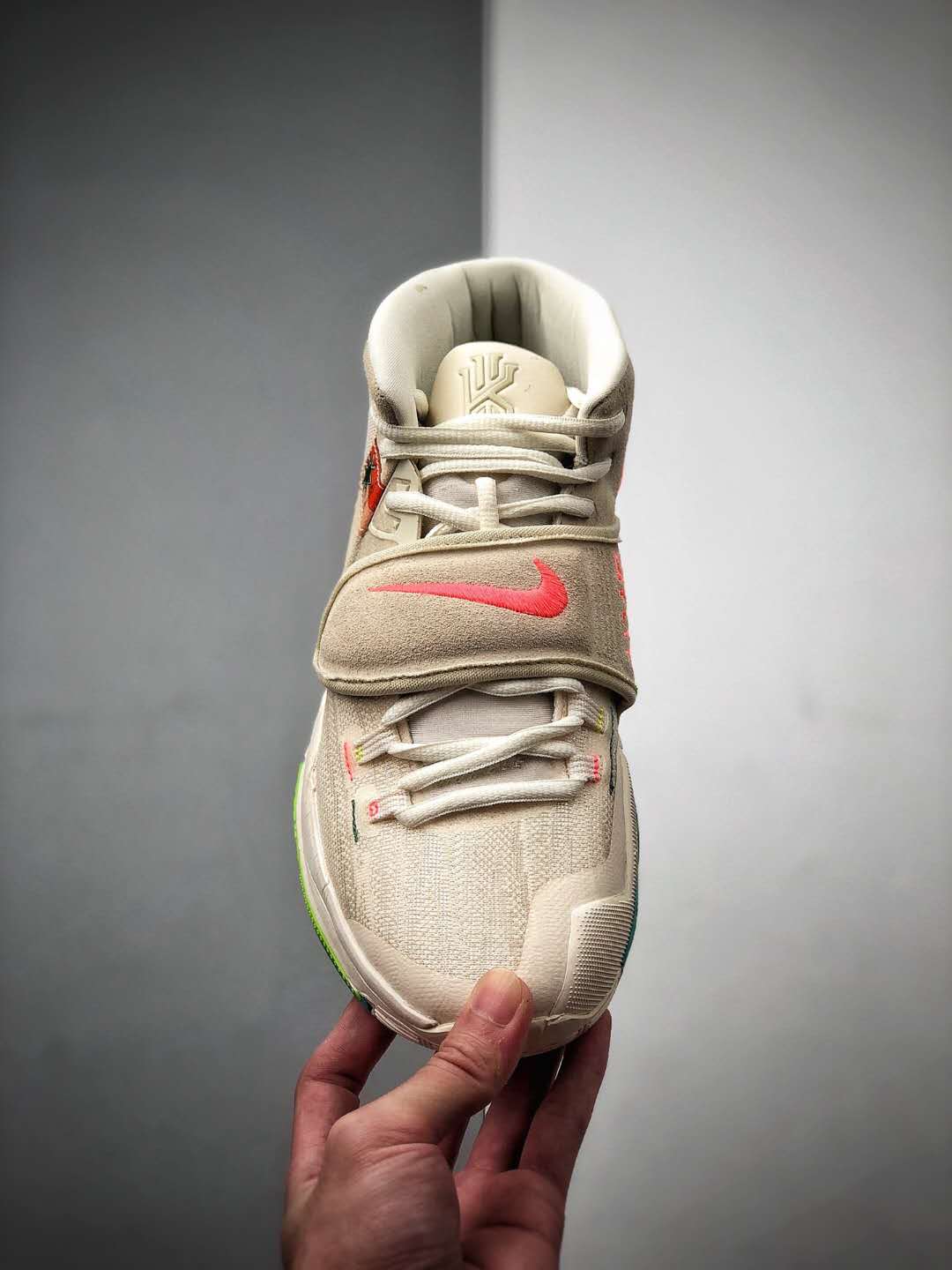 Nike Kyrie 6 Beige Cream Bright Crimson Green Yellow Irving Basketball Shoes CD5031-101 Nike Kyrie 6 Beige Cream Bright Crimson Green Yellow Irving Basketball Shoes CD5031-101