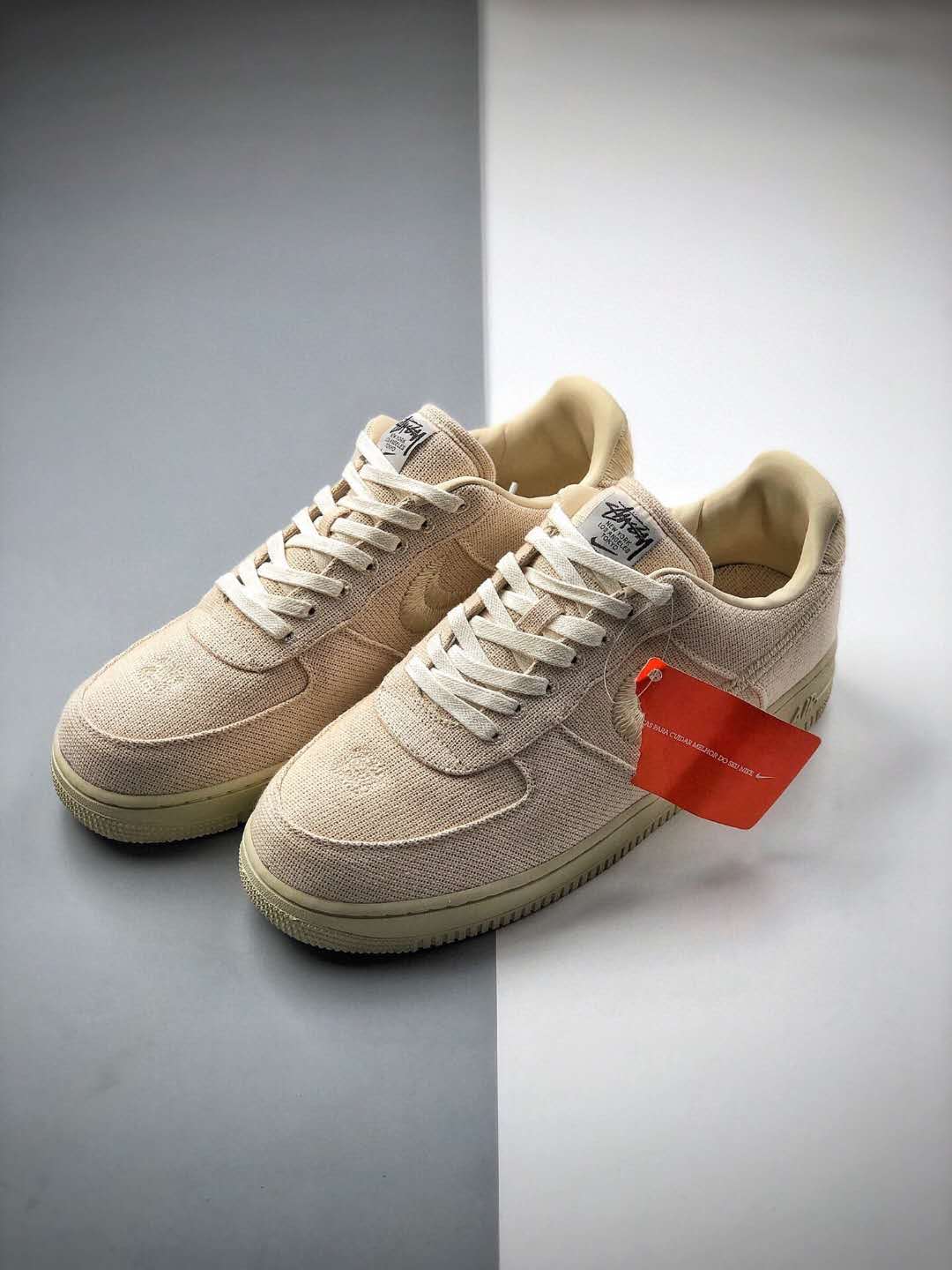 Nike Stussy x Nike Air Force 1 Low 'Fossil' CZ9084-200 - Limited Edition Collaboration Sneakers for Sale