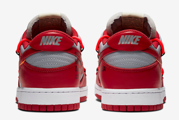 Off-White x Nike Dunk Low University Red/Wolf Grey - CT0856-600 Shoes
