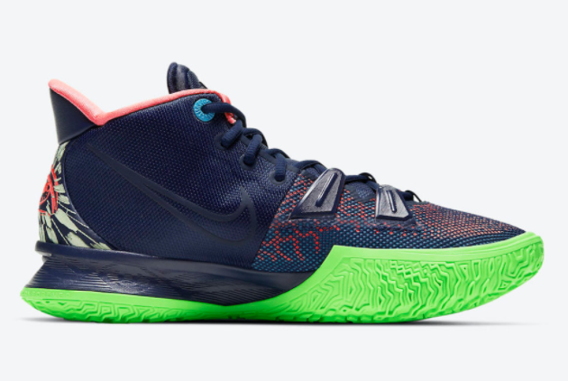 Nike Kyrie 7 'Multi-Color' Navy/Pink-Green CQ9327-401 - Stylish and Dynamic Basketball Shoes