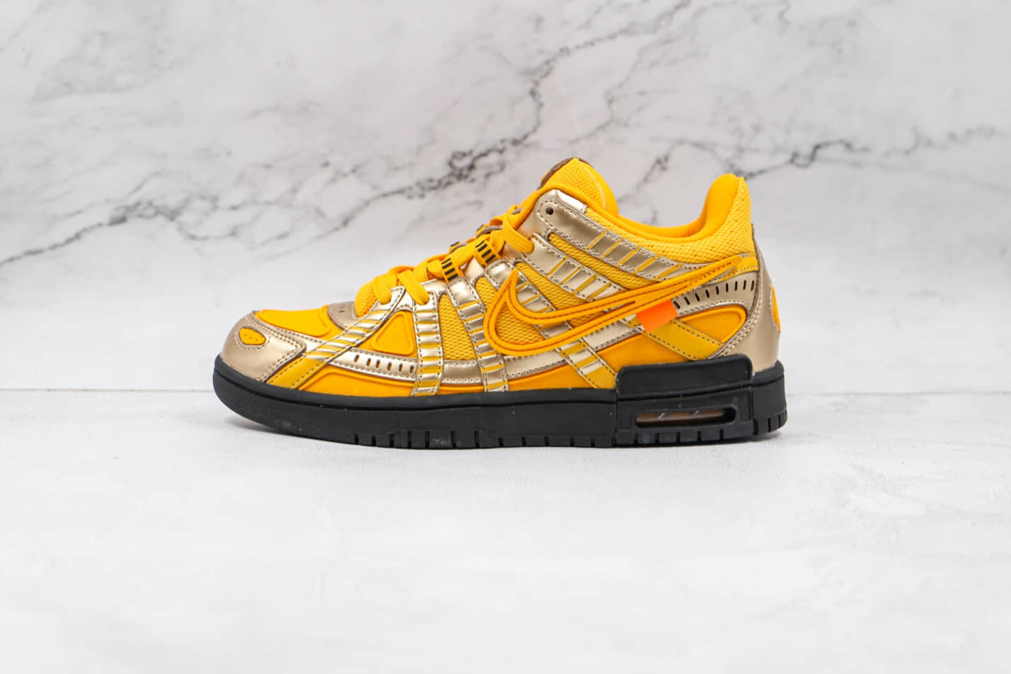 Nike Off-White x Air Rubber Dunk 'University Gold' CU6015-700 - Latest Release | Limited Edition Available