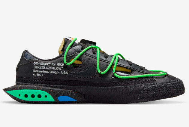 Off-White x Nike Blazer Low Black/Electro Green - DH7863-001 | Limited Edition Sneakers