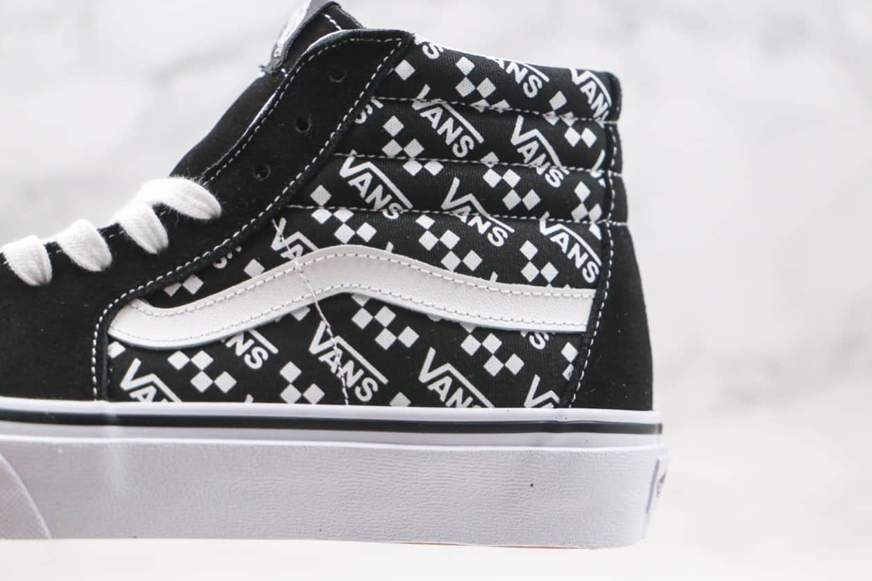 Vans SK8-HI 'Logo Repeat - Black' VN0A4U3CTEZ: Authentic Styling & Durability Vans SK8-HI 'Logo Repeat - Black' VN0A4U3CTEZ: Authentic Styling & Durability