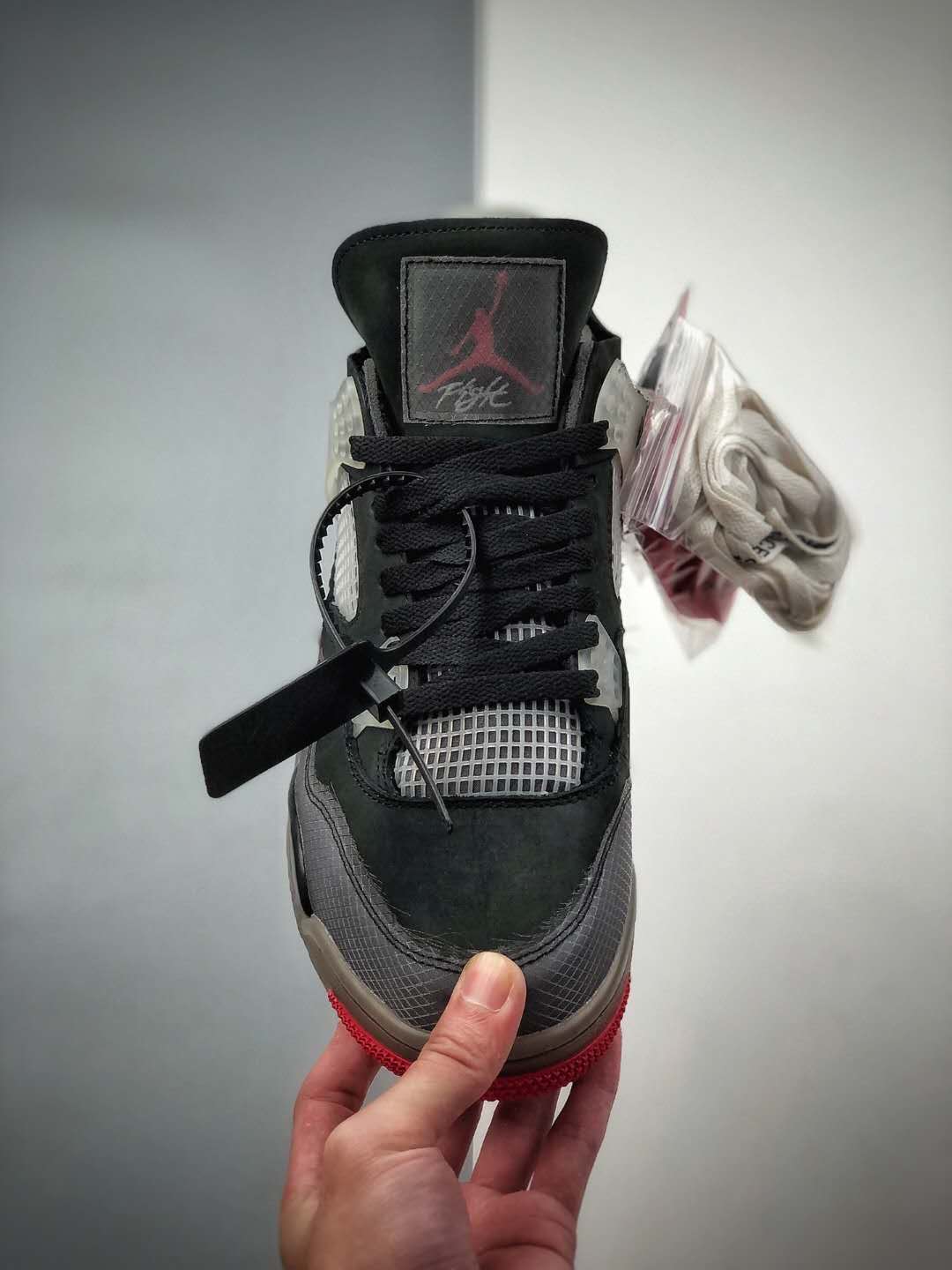 Off-White x Air Jordan 4 Retro Black - Limited Edition Sneakers