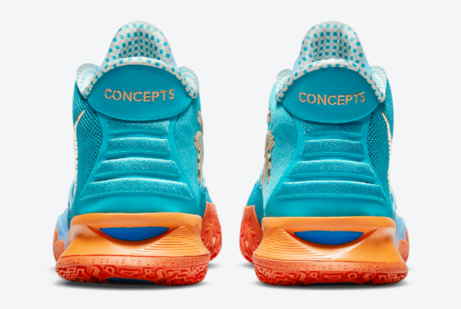 Concepts x Nike Kyrie 7 Teal Blue/Orange-Metallic Gold CT1137-900: Exclusive Collaboration with Striking Colorway Concepts x Nike Kyrie 7 Teal Blue/Orange-Metallic Gold CT1137-900: Exclusive Collaboration with Striking Colorway