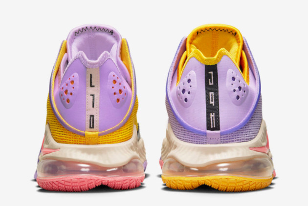 Nike LeBron 19 Low 'Mismatch' Lilac/Pink Glaze-Dark Smoke Grey DO9829-500 - Stylish and Bold Basketball Shoes