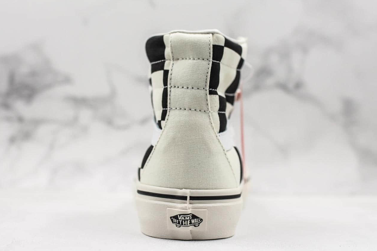 Vans Mega Check Sk8 Hi Decon Black White - High-Top Sneakers
