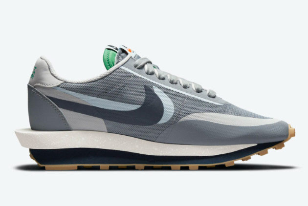 Clot x Sacai x Nike LDWaffle Neutral Grey/Obsidian-Cool Grey DH3114-001 - Exclusive Collab Sneakers