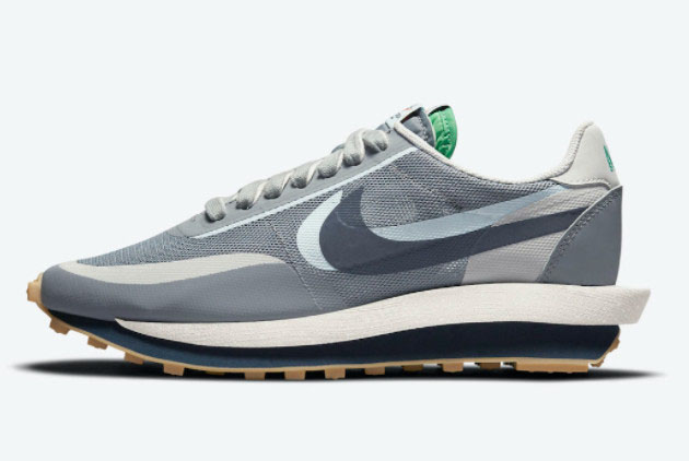 Clot x Sacai x Nike LDWaffle Neutral Grey/Obsidian-Cool Grey DH3114-001 - Exclusive Collab Sneakers