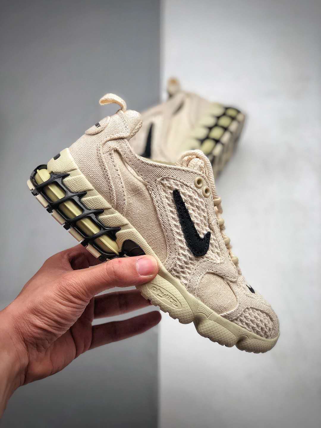 Nike Stussy x Air Zoom Spiridon Caged 2 'Fossil' CQ5486-200 - Premium Collaboration for Trendsetters Nike Stussy x Air Zoom Spiridon Caged 2 'Fossil' CQ5486-200 - Premium Collaboration for Trendsetters