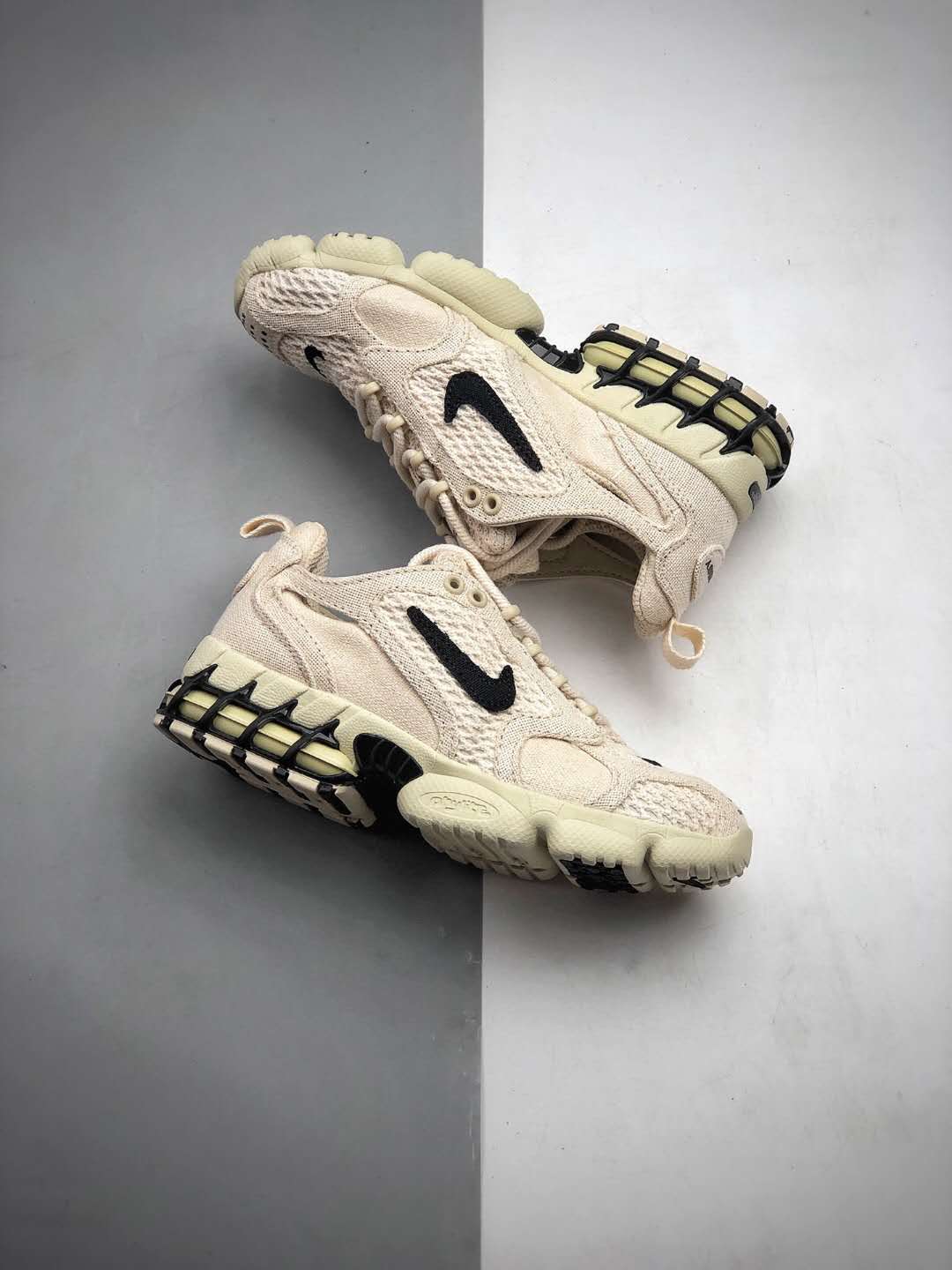 Nike Stussy x Air Zoom Spiridon Caged 2 'Fossil' CQ5486-200 - Premium Collaboration for Trendsetters Nike Stussy x Air Zoom Spiridon Caged 2 'Fossil' CQ5486-200 - Premium Collaboration for Trendsetters