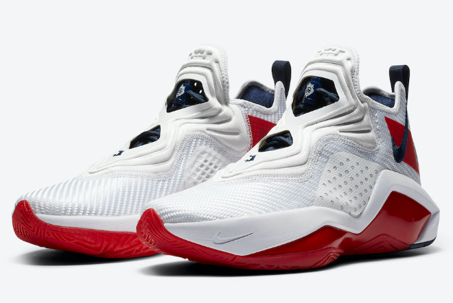Nike LeBron Soldier 14 White/University Red-Team Red CK6024-100 - Premium Court Shoes for Basketball