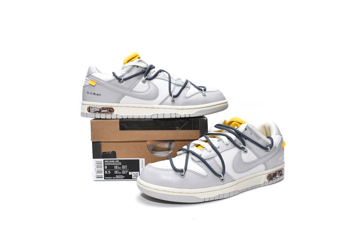 Nike Off-White X Dunk Low 'Lot 41 Of 50' DM1602-105 - Limited Edition Collaboration